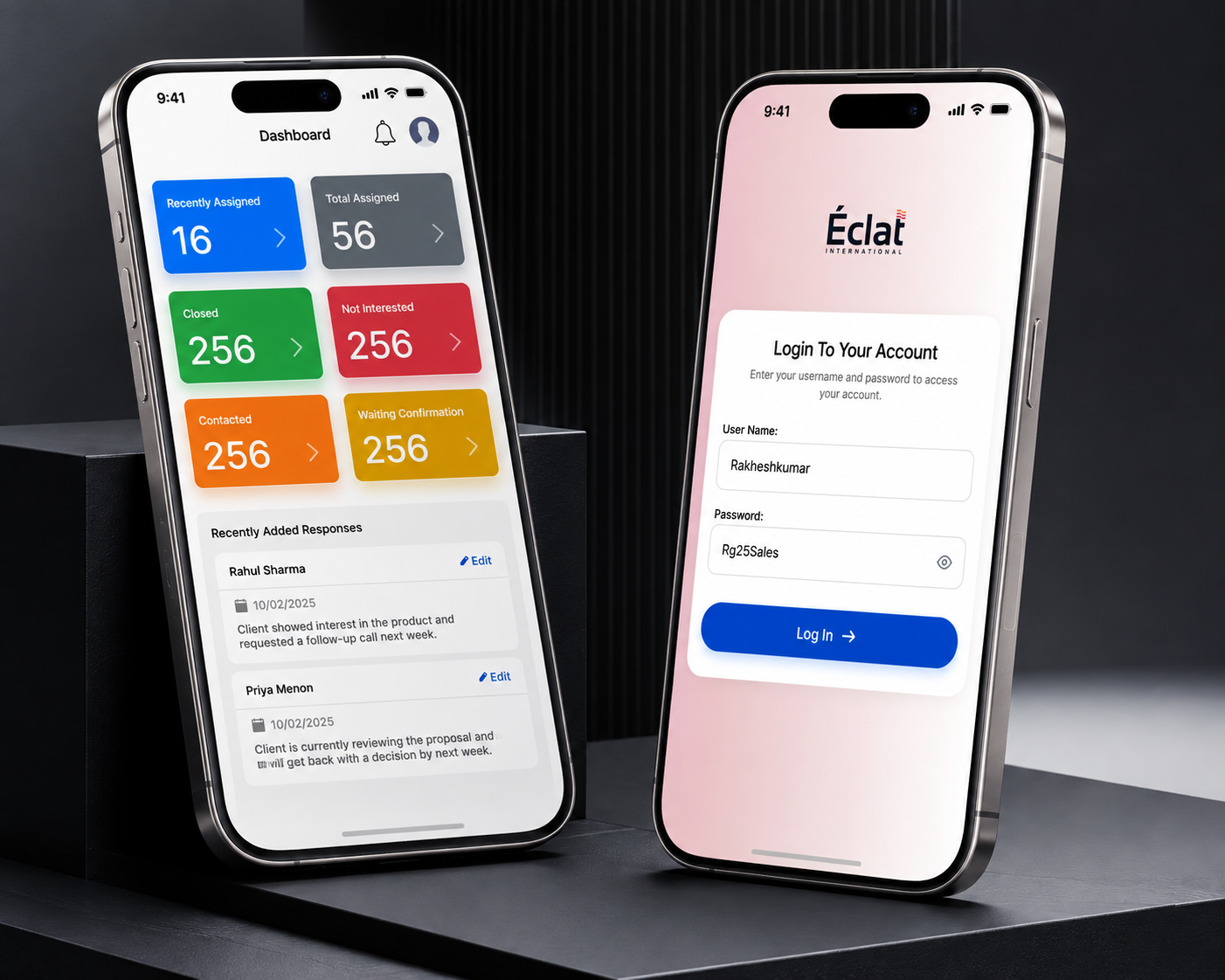 Eclat International Mobile App